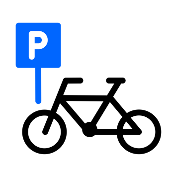 simple Bicycle parking icon png
