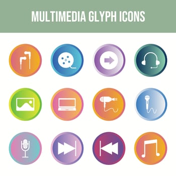 Beautiful Multimedia vector icon set