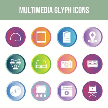 Beautiful Multimedia vector icon set