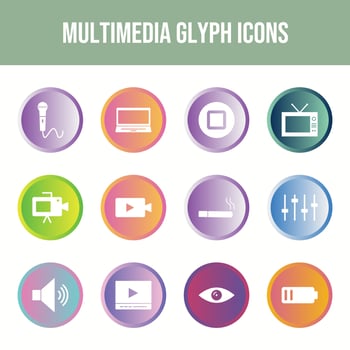 Beautiful Multimedia vector icon set