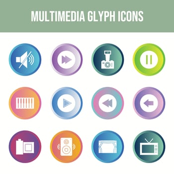 Beautiful Multimedia vector icon set