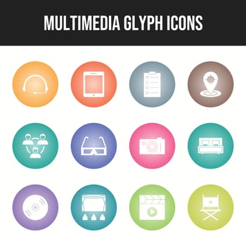 Beautiful Multimedia vector icon set