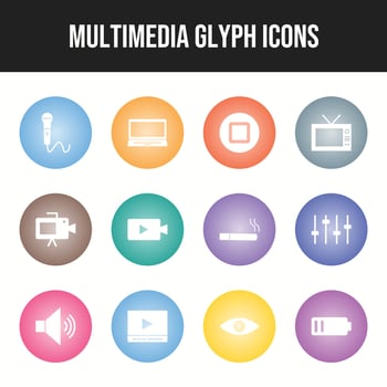 Beautiful Multimedia vector icon set