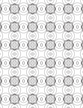Adult Geometric Pattern Coloring Pages. Coloring book, seamless colouring page for adults. png