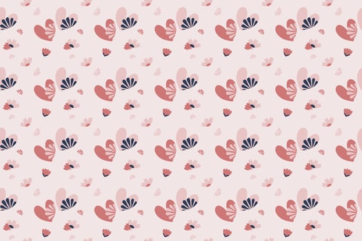 Cute pastel colour heart pattern love theme design for background wallpaper fabric Valentine Day wedding ceremony anniversary craft backdrop gift wrap vector