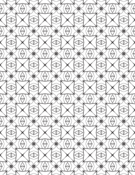 Adult Geometric Pattern Coloring Pages. Coloring book, seamless colouring page for adults. png
