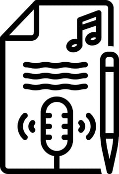 line icon for transcription vector