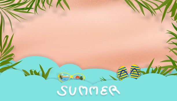 Summer background,Flat lay of leaves shadow,coconut palm leaf over beige background with paper cut and craft tropical beach with copy space Top view backdrop concept for Vacation, Travel,fashion,Sale vector