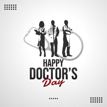 30 march - World Doctor's Day. lettering of happy doctor's day vector