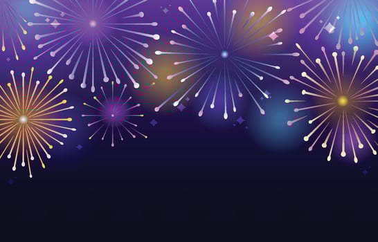 Fireworks Explosion On The Sky vector