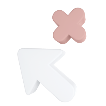 Delete cursor. Cursor 3D rendering. png