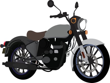 Motorcycle silhouette isolated on white background vector