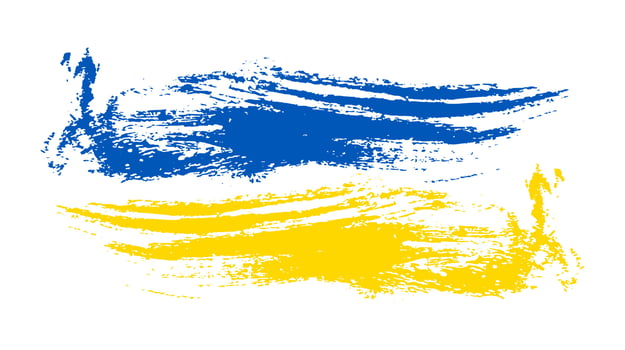 Ukrainian national flag in grunge style vector