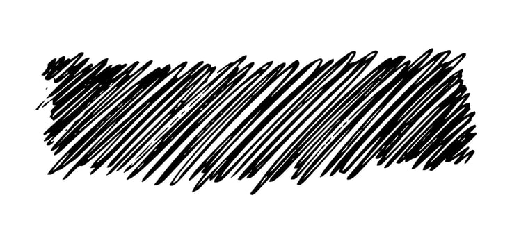 Sketch scribble smear. Black pencil drawing in the shape of a rectangle on white background. Great design for any purposes. Vector illustration.