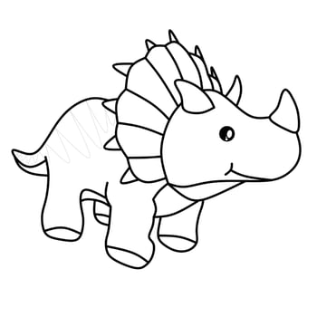 Dinosaurus coloring page vector