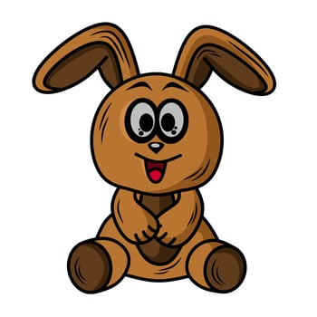 Rabbit for coloring book vector