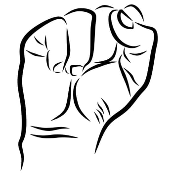 Hand line art vector