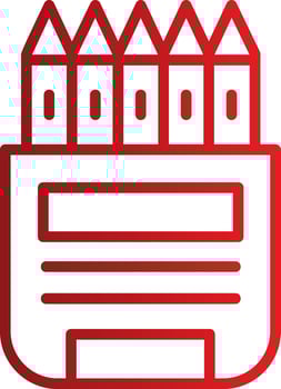 Color Pencils Vector Icon