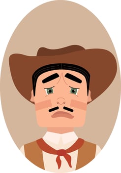 hand drawn gaucho cowboy illustration vector