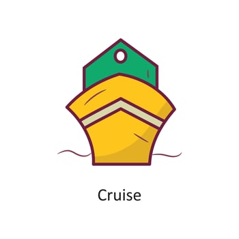 Cruise vector filled outline Icon Design illustration. Holiday Symbol on White background EPS 10 File