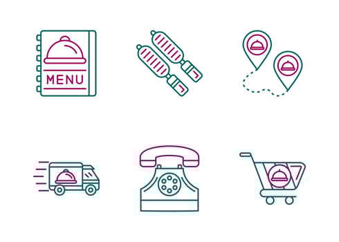 Take away Vector Icon Set