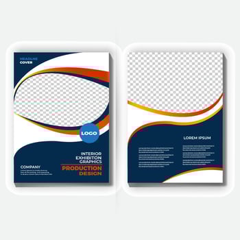 Business Brochure. Flyer Design. Leaflets a4 Template. Cover Book and Magazine. Annual Report Vector illustration