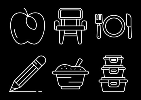 Kids Education Vector Icon Set