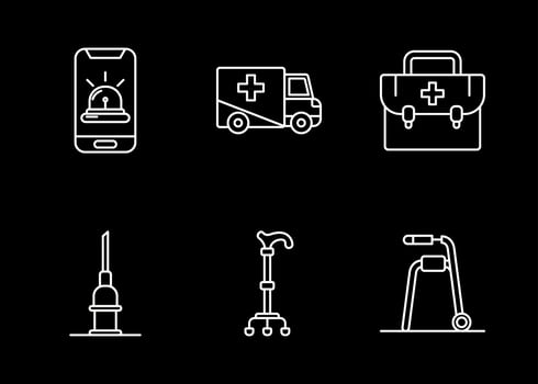 Nursing Home Vector Icon Set