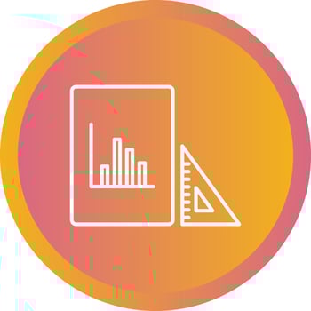 Beautiful Set Square Graph Line Vector Icon