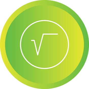 Beautiful Square Root Symbol Line Vector Icon