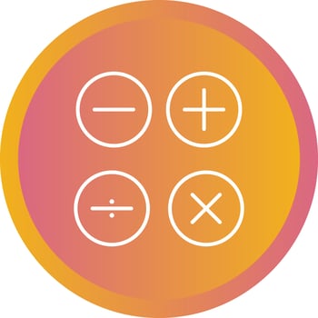 Beautiful Math Symbols Line Vector Icon