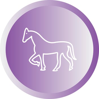 Beautiful Horse Line Vector Icon