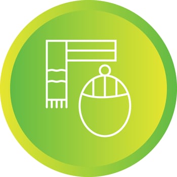 Beautiful Cap And Scarf Line Vector Icon