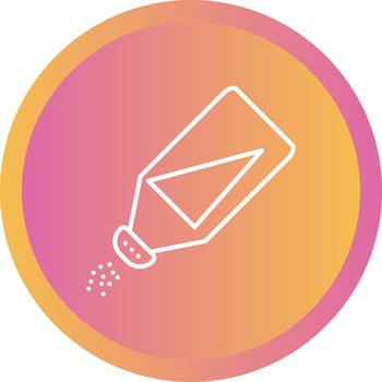 Beautiful Salt Bottle Line Vector Icon