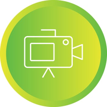 Beautiful Video Camera Line Vector Icon