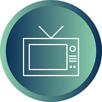 Beautiful Television Line Vector Icon