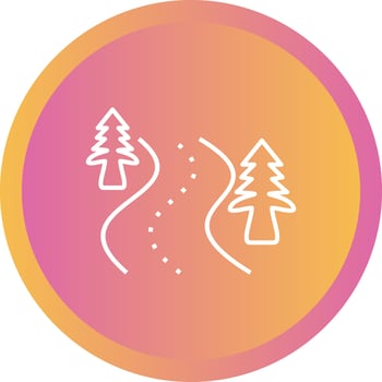 Beautiful Road Line Vector Icon