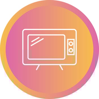 Beautiful Television Line Vector Icon