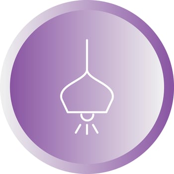 Beautiful Hanging Light Line Vector Icon