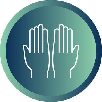 Beautiful Praying Hand Line Vector Icon