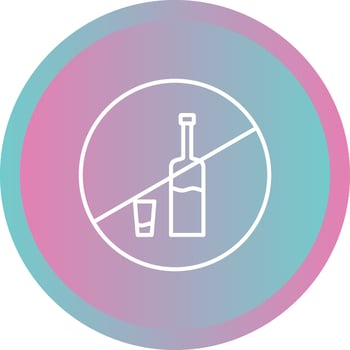 Beautiful No Drink Line Vector Icon