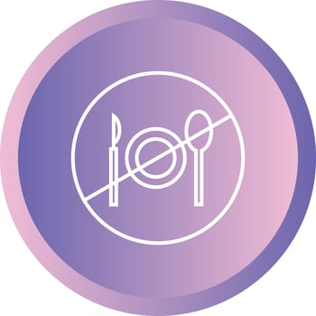 Beautiful No Food Line Vector Icon