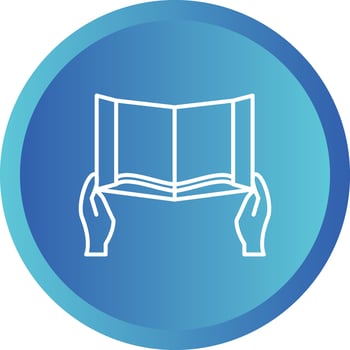 Beautiful Reading Book  Line Vector Icon