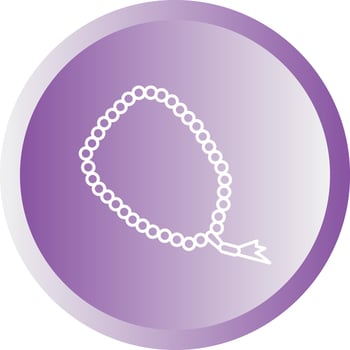 Beautiful Prayer Bead Line Vector Icon
