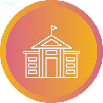 Beautiful college vector line icon