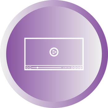 Beautiful Video player vector line icon