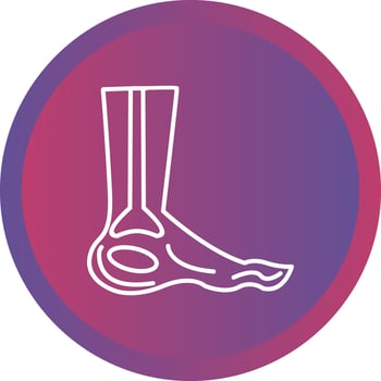 Beautiful foot vector line icon
