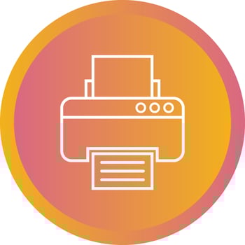 Beautiful Printer vector line icon