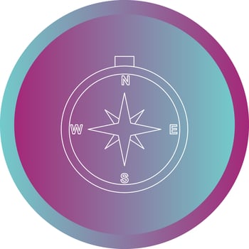 Beautiful compass vector line icon