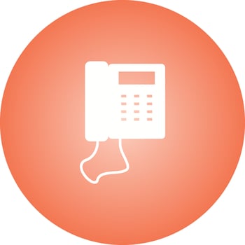 Unique Telephone Set Glyph Vector Icon